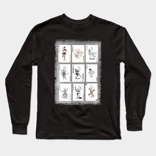 Playing Cards Distressed Joker Set Long Sleeve T-Shirt